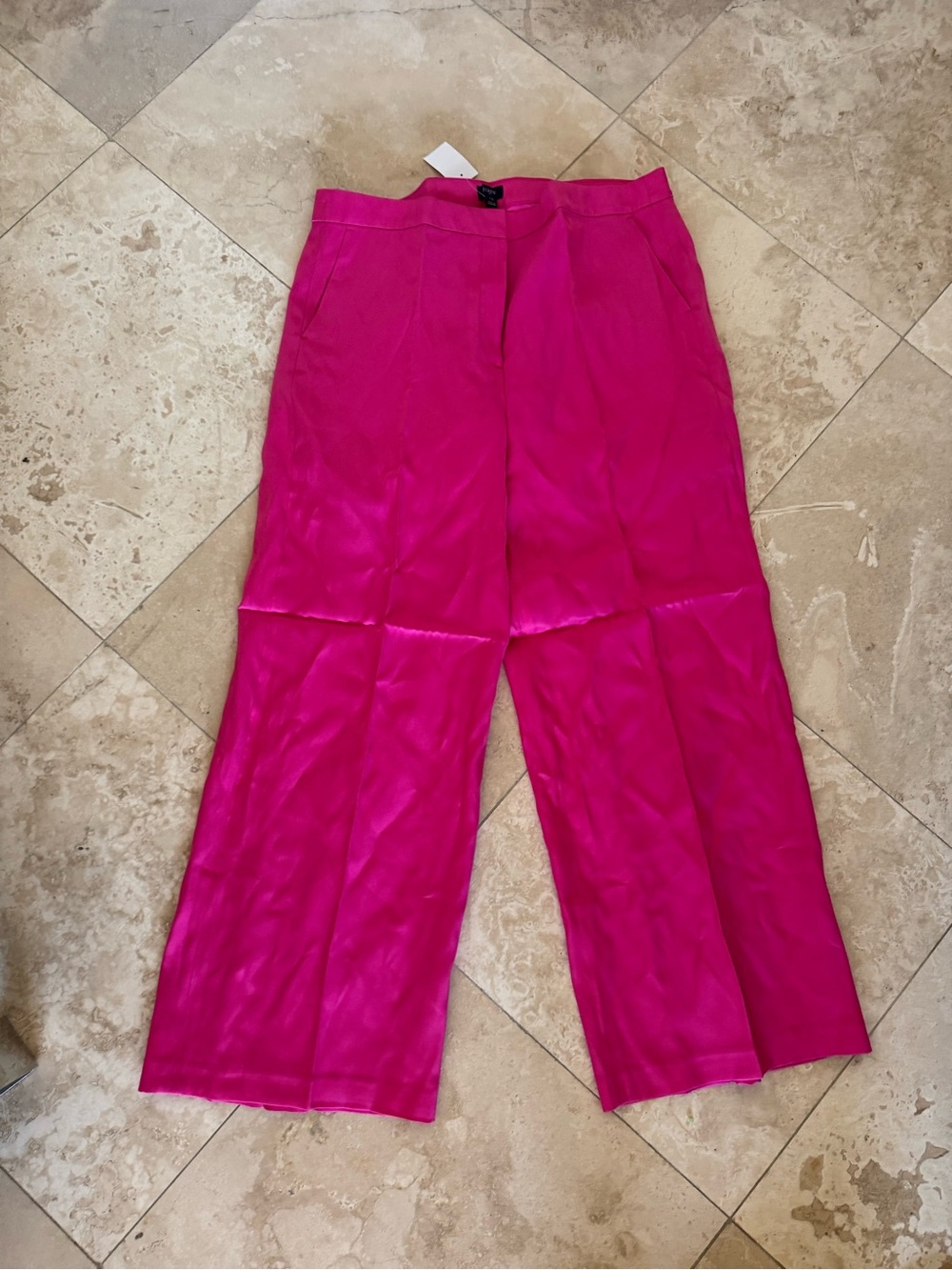 J. Crew Hot Pink Wide-Leg Pants